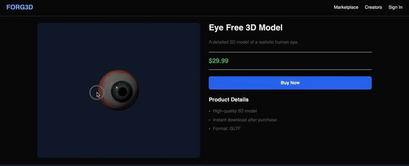 Screenshot of FORG3D